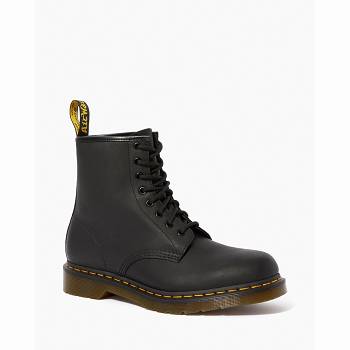 Dr Martens Férfi 1460 Greasy Bőr Lace Up Bakancs Fekete